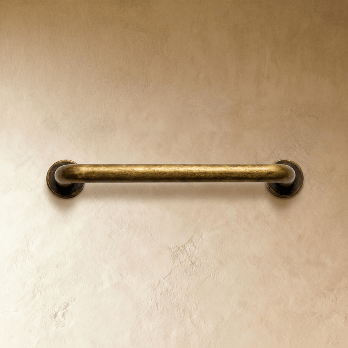 Zinc Cylindrical Drawer Pull Bars, Minimalist Kitchen & Wardrobe Hardware, Antique Brass-Look Finish, Set of 2, 3-7.6in