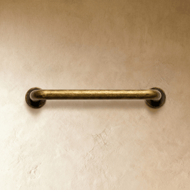 Zinc Cylindrical Drawer Pull Bars, Minimalist Kitchen & Wardrobe Hardware, Antique Brass-Look Finish, Set of 2, 3-7.6in