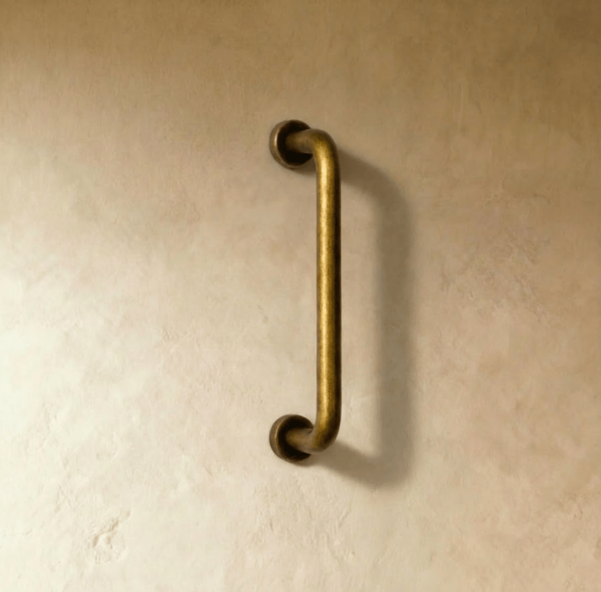 Zinc Cylindrical Drawer Pull Bars, Minimalist Kitchen & Wardrobe Hardware, Antique Brass-Look Finish, Set of 2, 3-7.6in