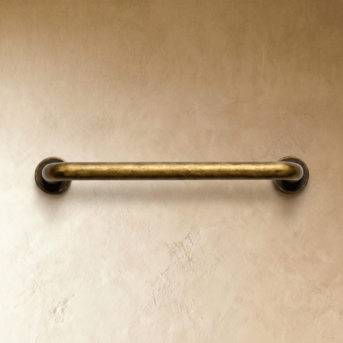 Zinc Cylindrical Drawer Pull Bars, Minimalist Kitchen & Wardrobe Hardware, Antique Brass-Look Finish, Set of 2, 3-7.6in