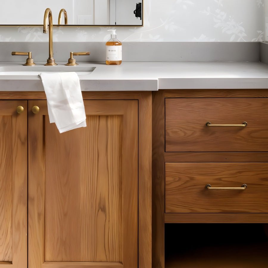 Zinc Cylindrical Drawer Pull Bars, Minimalist Kitchen & Wardrobe Hardware, Antique Brass-Look Finish, Set of 2, 3-7.6in