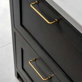 Zinc Cylindrical Drawer Pull Bars, Minimalist Kitchen & Wardrobe Hardware, Antique Brass-Look Finish, Set of 2, 3-7.6in