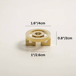 Brass Cabinet Knobs & Drawer Pulls, Gold-Tone Kitchen & Bathroom Hardware, Smooth Rounded Surface, Set of 2, 1.6in Knob & 3.8-5in Bars