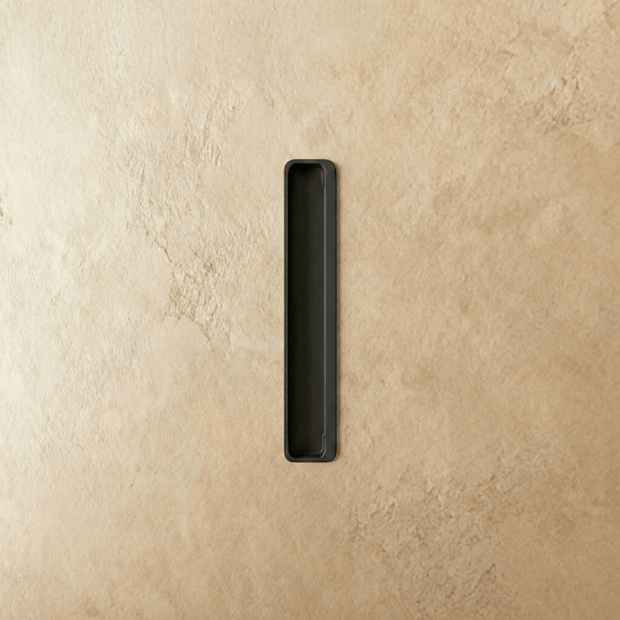 Slotted Sliding Door Handles, Modern Closet & Wardrobe Door Hardware, Golden Black & Grey Tones, Set of 2 Pieces, 6.9 x 1.2in