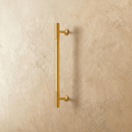 Solid Brass Cabinet Knobs & Drawer Pulls, Minimalist Kitchen & Bedroom Hardware, Tarnish-Resistant Brass, Set of 2, 1.1-12.6in