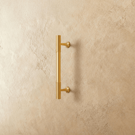 Solid Brass Cabinet Knobs & Drawer Pulls, Minimalist Kitchen & Bedroom Hardware, Tarnish-Resistant Brass, Set of 2, 1.1-12.6in
