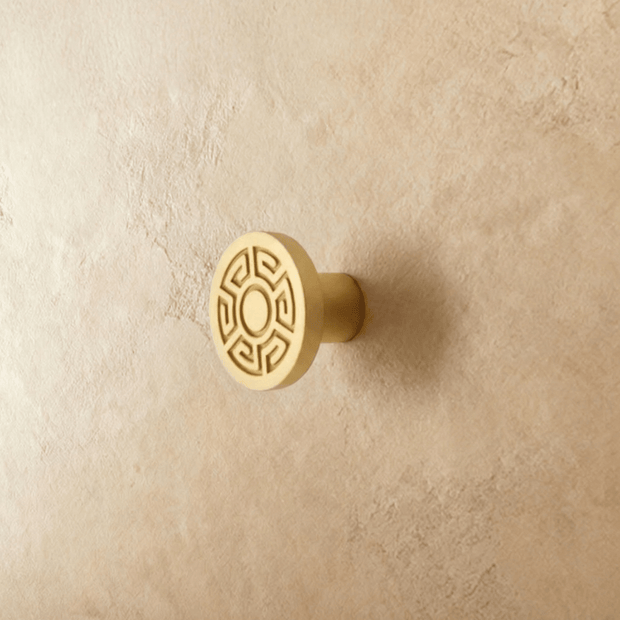 Brass Cabinet Knobs & Pull Bar, Desk Hardware, Antique Finish, 1-3.2in