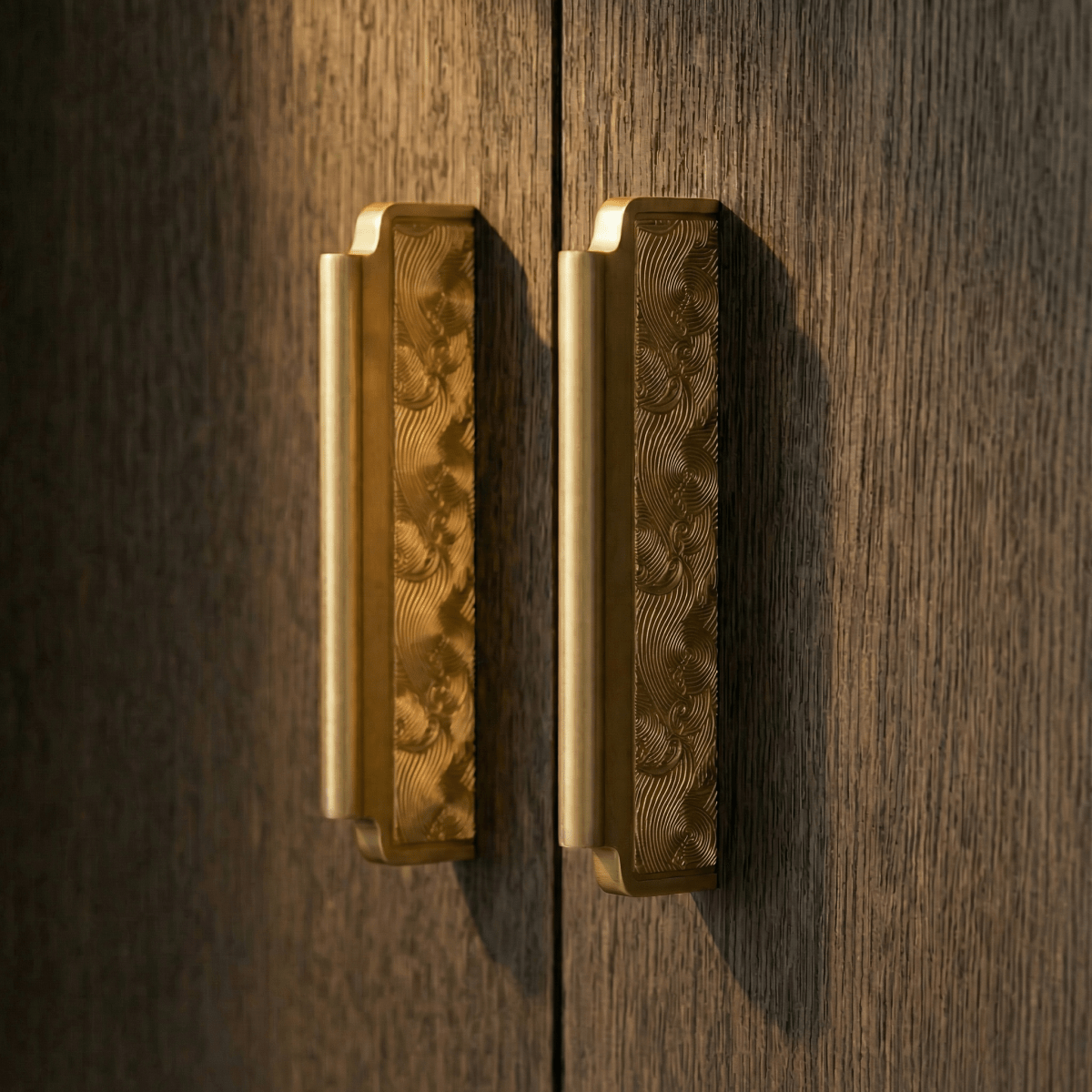 Brass Cabinet Knobs & Pull Bar, Vintage Desk & Drawer Cabinet Hardware, Antique Finish, Set of 2 in 11 Sizes, 1-3.2in