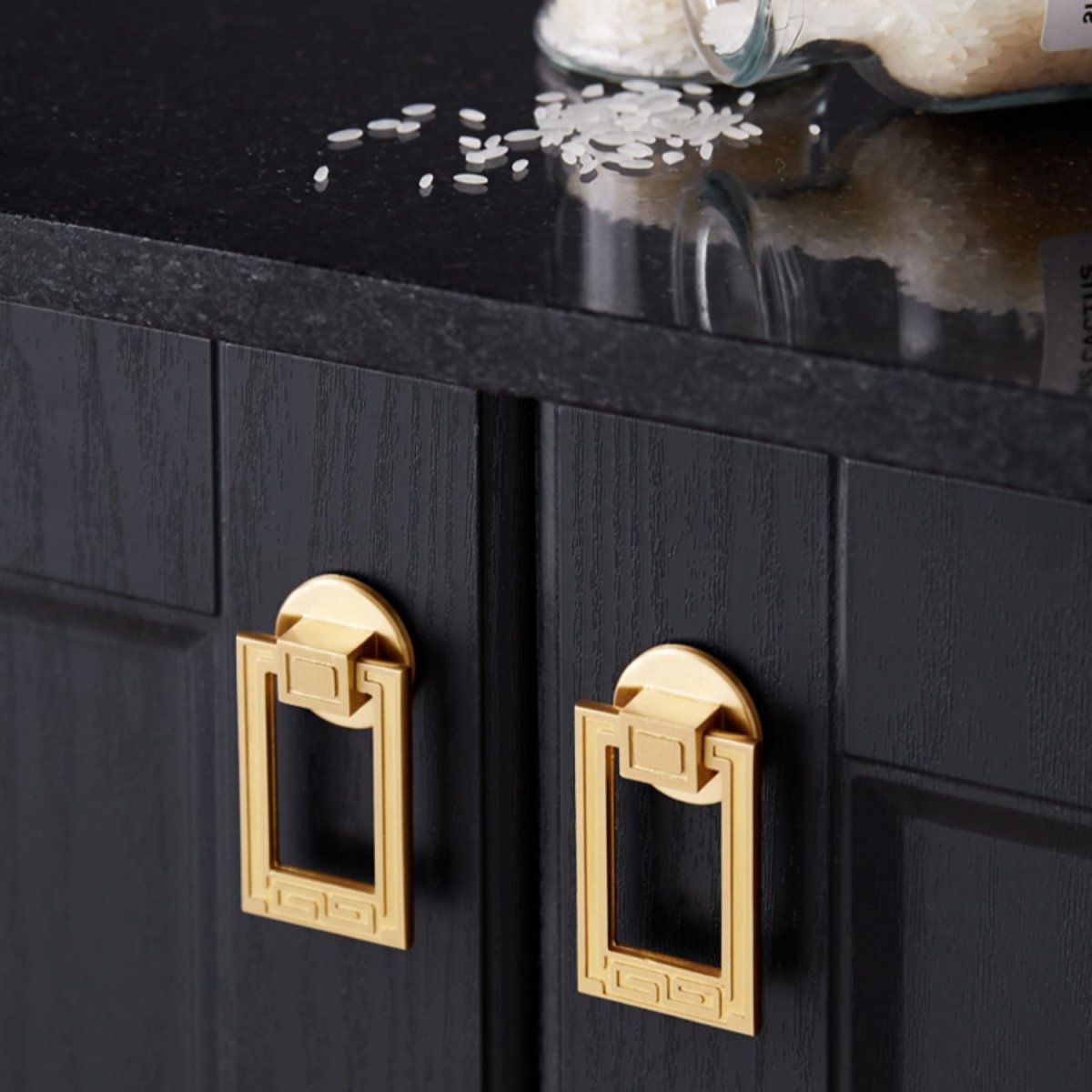Brass Cabinet Knobs & Pull Bar, Vintage Desk & Drawer Cabinet Hardware, Antique Finish, Set of 2 in 11 Sizes, 1-3.2in