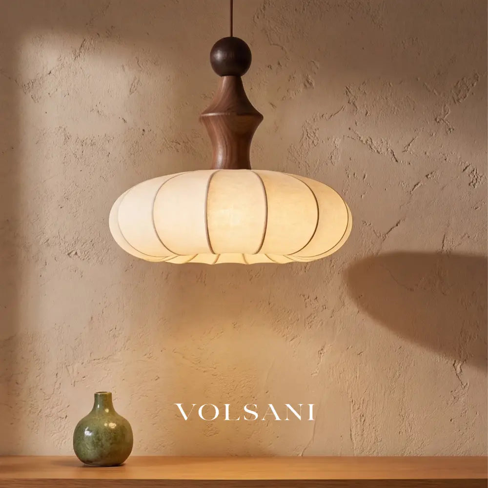 ANJA: Vintage Houten Hanglamp - Volsani