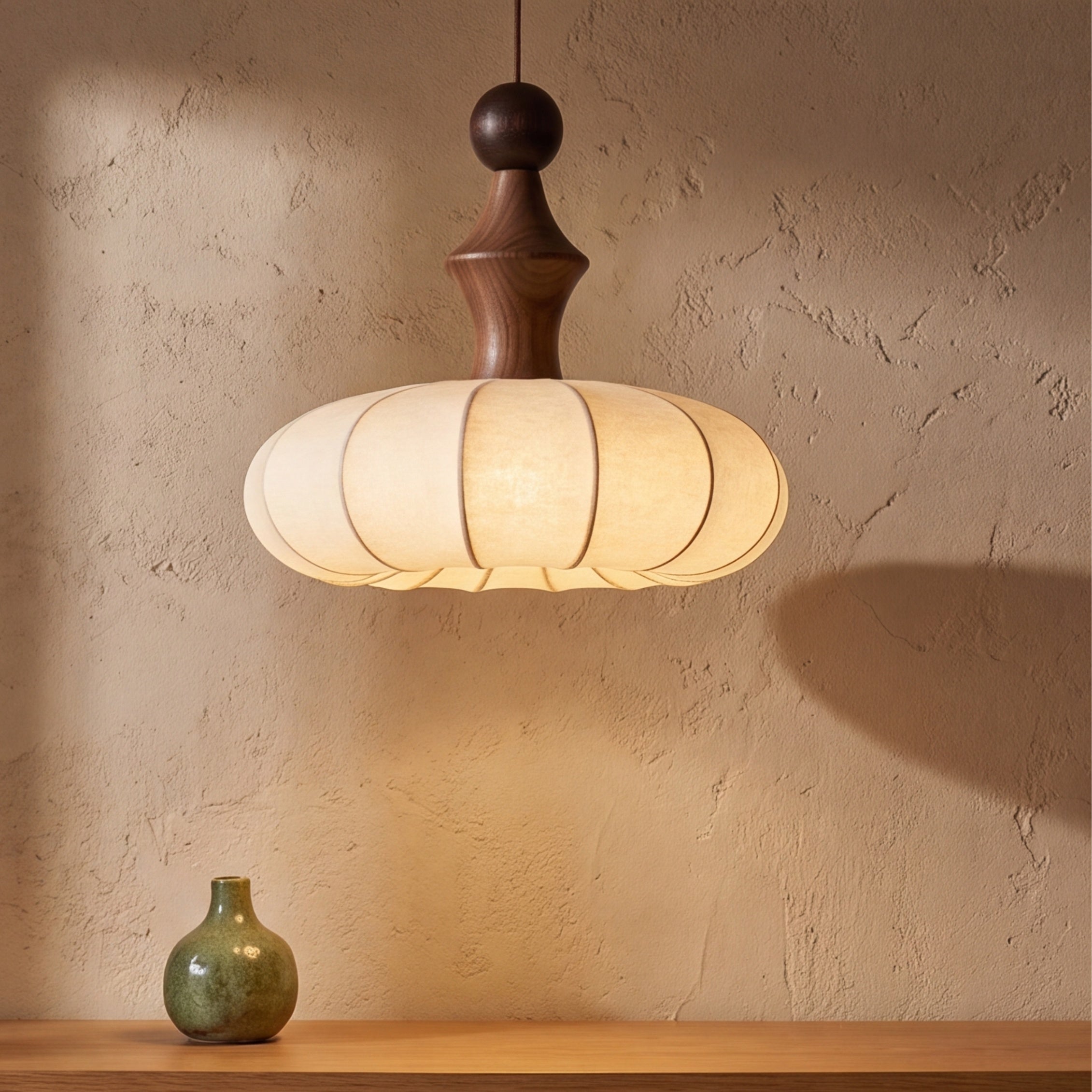 ANJA: Vintage Houten Hanglamp