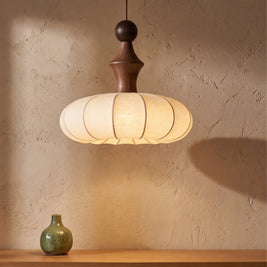 ANJA: Vintage Houten Hanglamp
