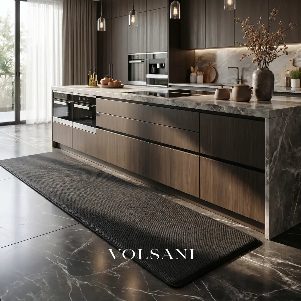 Anti Fatigue Kitchen Mat with Cushioned Base Non Slip Kitchen & Sink Runner Wipe Clean PU 4 Colors 29-71in - Decor >