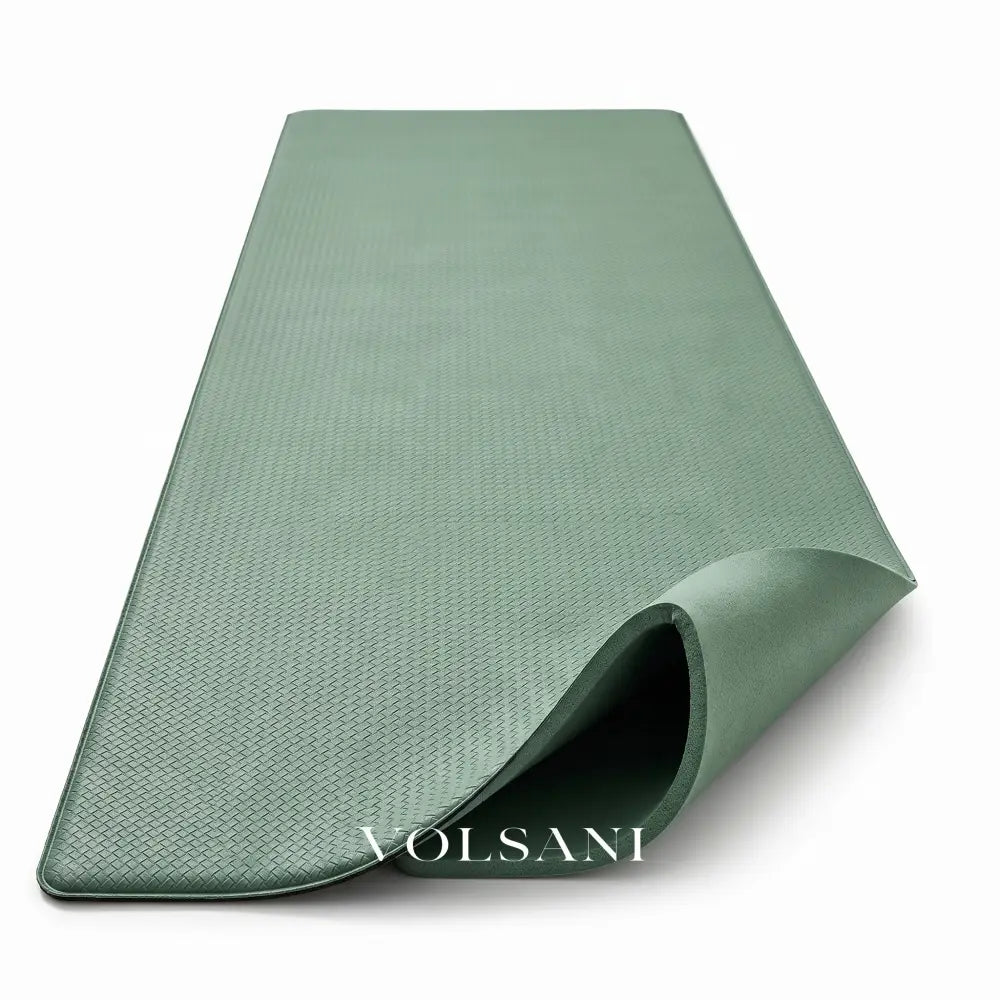 Anti Fatigue Kitchen Mat with Cushioned Base Non Slip Kitchen & Sink Runner Wipe Clean PU 4 Colors 29-71in - Green / 45
