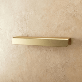 Solid Brass Cabinet Edge Pull Bars, Minimalist Kitchen & Wardrobe Hardware, Slim Edge-Mounted Profile, Set of 2, 2.5-7.6in