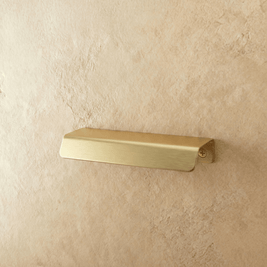 Solid Brass Cabinet Edge Pull Bars, Minimalist Kitchen & Wardrobe Hardware, Slim Edge-Mounted Profile, Set of 2, 2.5-7.6in