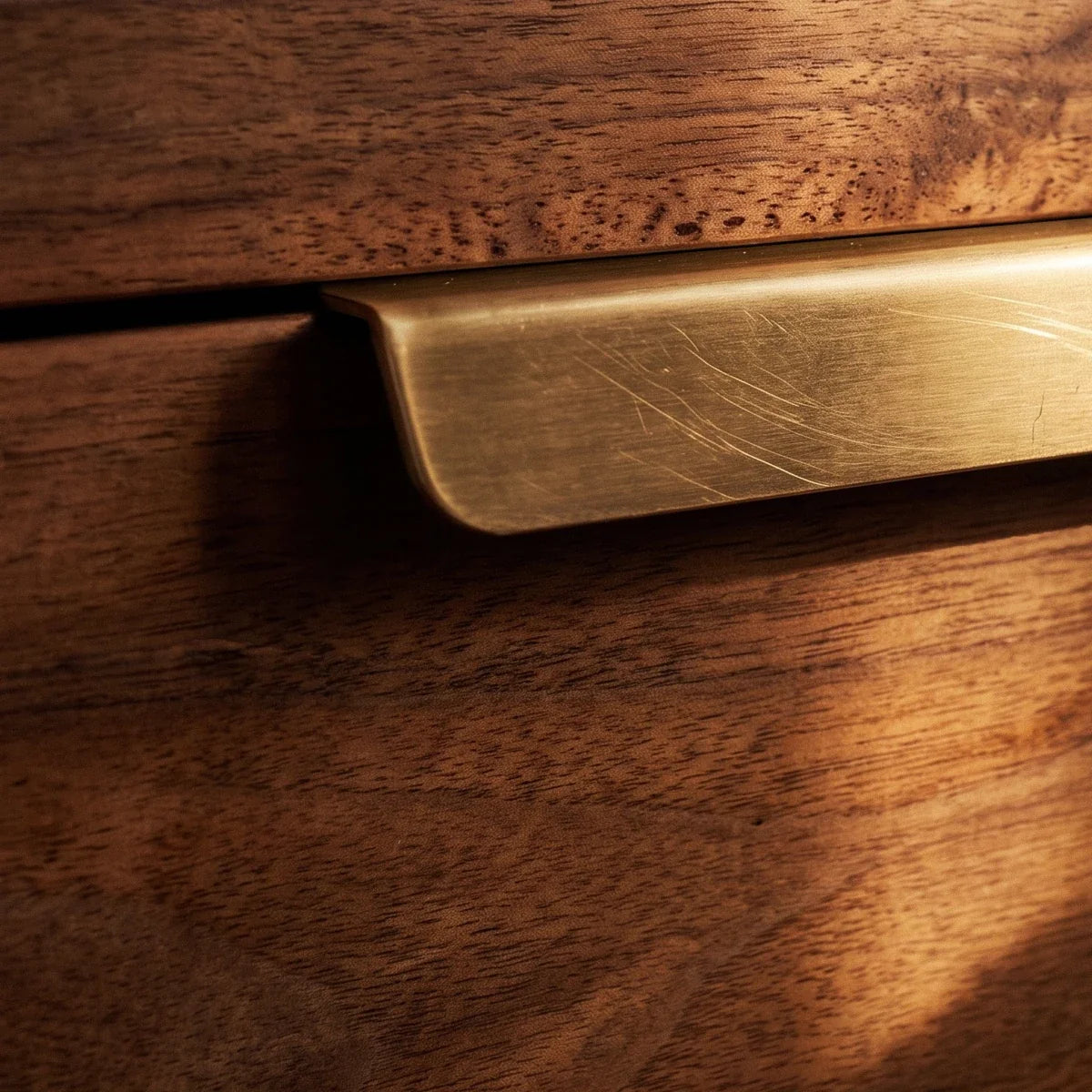 Solid Brass Cabinet Edge Pull Bars, Minimalist Kitchen & Wardrobe Hardware, Slim Edge-Mounted Profile, Set of 2, 2.5-7.6in