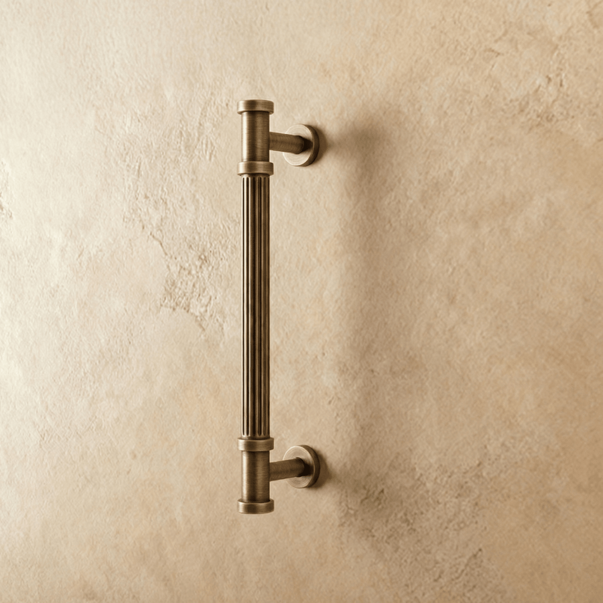 Fluted Solid Brass Cabinet Knobs & Drawer Pulls, Vintage Kitchen & Wardrobe Hardware, Antique Brass Finish, Set of 2, 1.2-7.5in