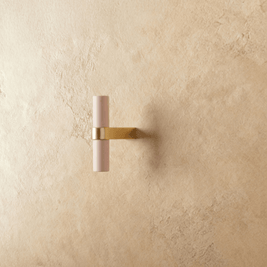 Wood & Brass Cabinet Knobs & Drawer Pulls, Modern Kitchen & Dresser Hardware, White Pink & Black Tones, Set of 2, 2.4-12.6in