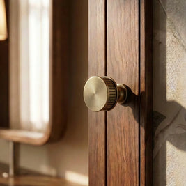 Twisted Fluted Brass Cabinet Knobs & Pulls, Antique Kitchen & Wardrobe Hardware, Antique Finish, Set of 2, 1.2-6.2in