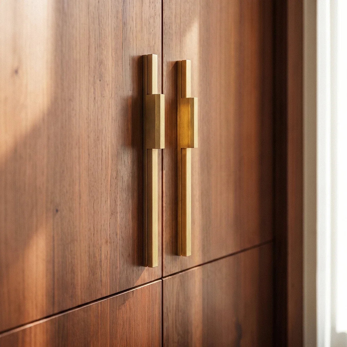Aluminum Drawer Pull Bars, Modern & Industrial Kitchen & Wardrobe Hardware, Two-Tone Accents, Set of 2 in 3 Colors, 3.7-22.8in