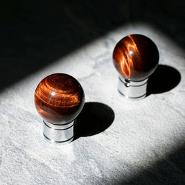 Crystal & Solid Brass Cabinet Knobs, Modern Kitchen & Dresser Hardware, Bright Chrome Finish, Set of 2 in 5 Colors, 0.9in