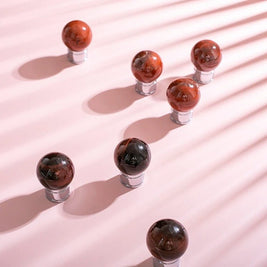Crystal & Solid Brass Cabinet Knobs, Modern Kitchen & Dresser Hardware, Bright Chrome Finish, Set of 2 in 5 Colors, 0.9in