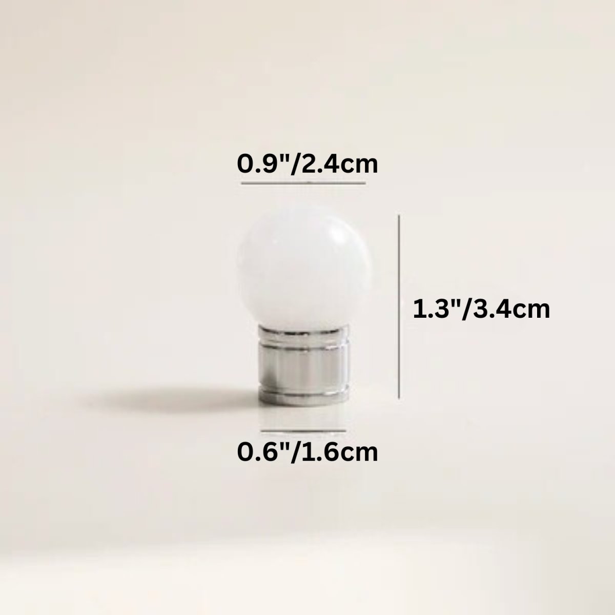 Crystal & Solid Brass Cabinet Knobs, Modern Kitchen & Dresser Hardware, Bright Chrome Finish, Set of 2 in 5 Colors, 0.9in