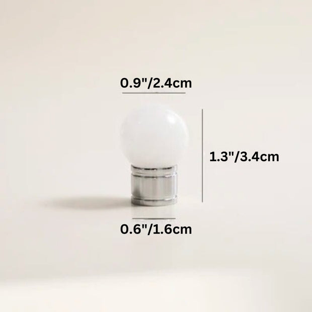 Crystal & Solid Brass Cabinet Knobs, Modern Kitchen & Dresser Hardware, Bright Chrome Finish, Set of 2 in 5 Colors, 0.9in