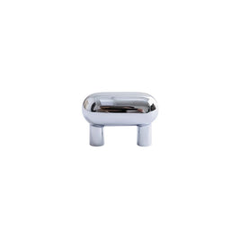 Solid Brass Capsule Cabinet Knobs, Minimalist Kitchen & Vanity Hardware, Polished Silver & Gold, Set of 2 Pieces, 1.5 x 1.1in