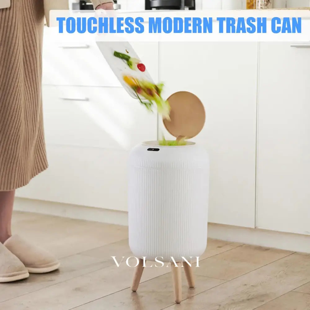 Automatic trash can with lid small plastic smart trash can motion sensor trash can for bedroom bathroom kitchen office