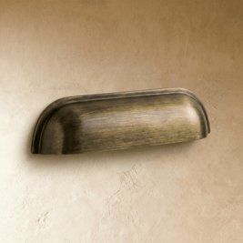 Solid Brass Drawer Pulls, Modern Kitchen & Wardrobe Hardware, Brushed Finish, Set of 2 in Brass & Vintage Brass, 3-5in