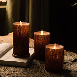 Flameless Candles, Battery Operated LED Pillar Candles, Flicker, 7 Styles