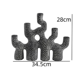 Cement Coral Candle Holder, Abstract Candlestick Stand, Textured, 11-14in