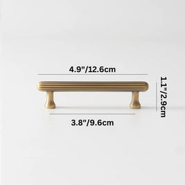 Solid Brass Cabinet Knobs & Drawer Pulls, Nordic Kitchen & Dresser Hardware, Bright Gold & Bronze Tones, Set of 2 Pieces, 0.8-5in