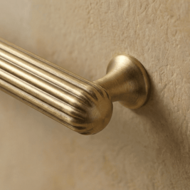 Solid Brass Cabinet Knobs & Drawer Pulls, Nordic Kitchen & Dresser Hardware, Bright Gold & Bronze Tones, Set of 2 Pieces, 0.8-5in