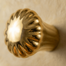 Solid Brass Cabinet Knobs & Drawer Pulls, Nordic Kitchen & Dresser Hardware, Bright Gold & Bronze Tones, Set of 2 Pieces, 0.8-5in