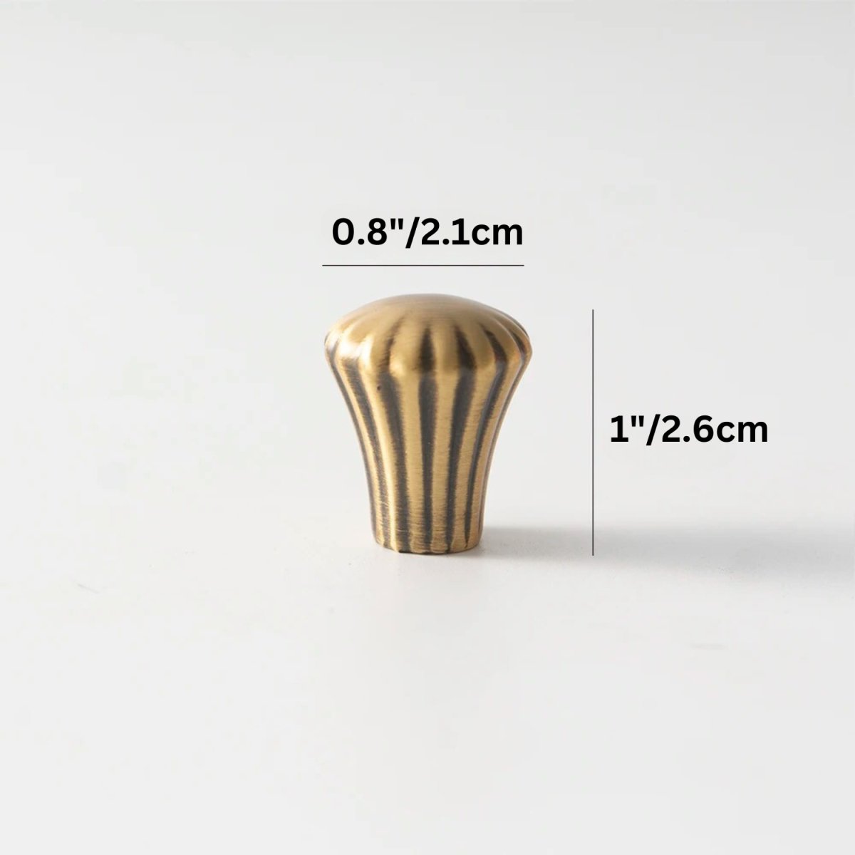 Solid Brass Cabinet Knobs & Drawer Pulls, Nordic Kitchen & Dresser Hardware, Bright Gold & Bronze Tones, Set of 2 Pieces, 0.8-5in