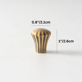 Solid Brass Cabinet Knobs & Drawer Pulls, Nordic Kitchen & Dresser Hardware, Bright Gold & Bronze Tones, Set of 2 Pieces, 0.8-5in