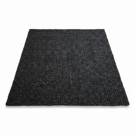 Black Jute Rug with Chunky Braided Weave Handwoven Living Room & Hallway Rug Natural Fiber 19 Sizes 23-118in - 90 x 300