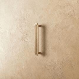 Solid Brass Cabinet Knobs & Drawer Pull Bars, Art Deco Kitchen & Wardrobe Hardware, Parallel Line Detailing, Set of 2, 1.3-7.5in