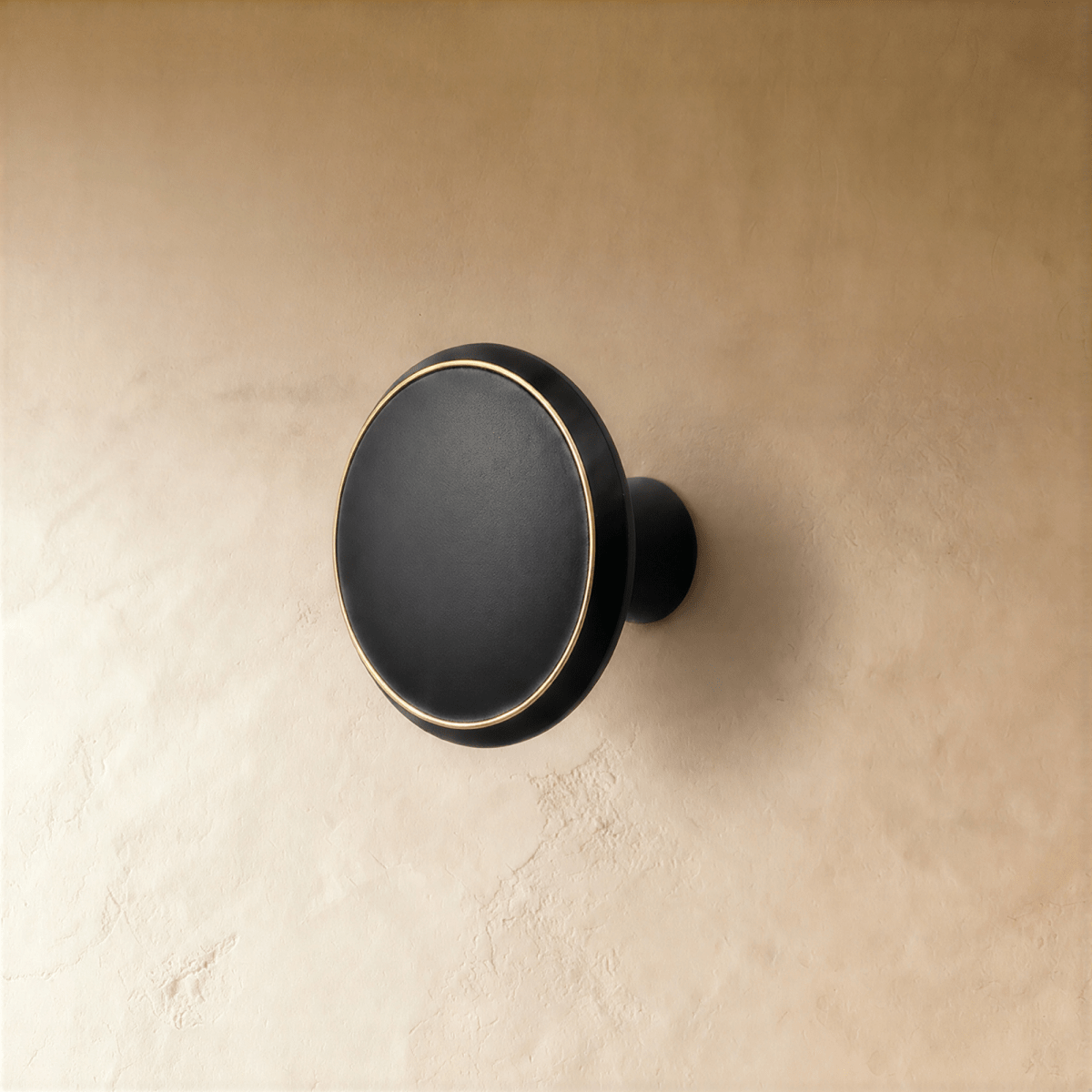 Round Brass Cabinet Knobs, Minimalist Kitchen & Wardrobe Hardware, Concave Chamfered Face, Set of 2, 1.1in Diameter