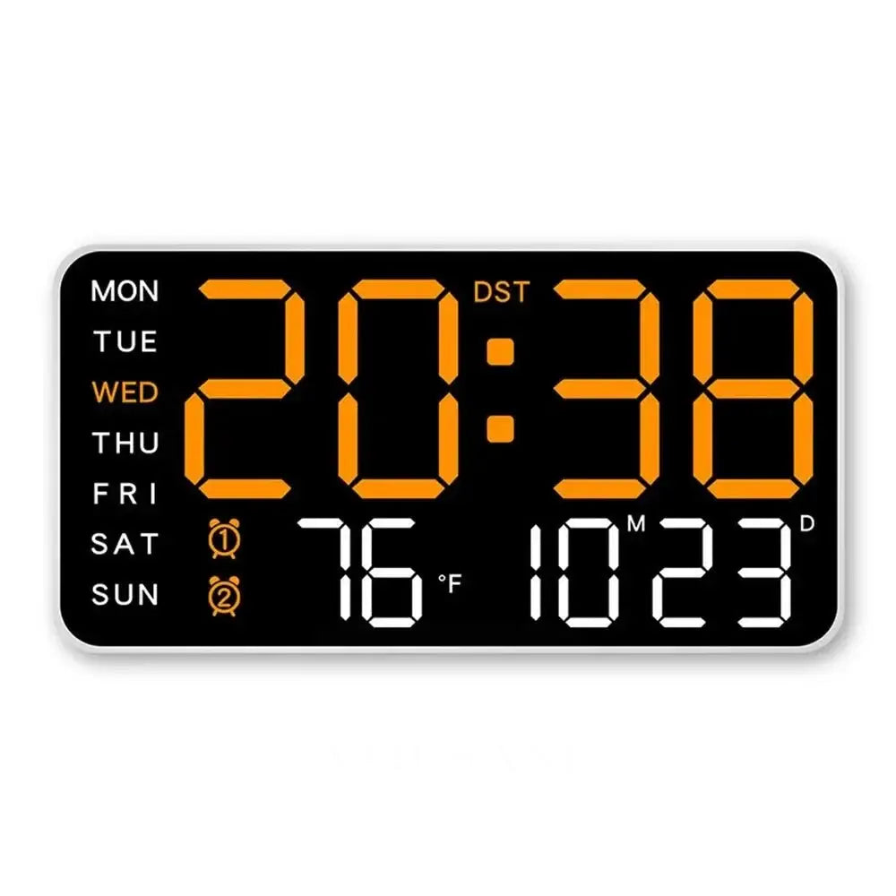 BRECHT: LED Wekker met Kalender – Tafel- of Wandmodel (USB) - Volsani