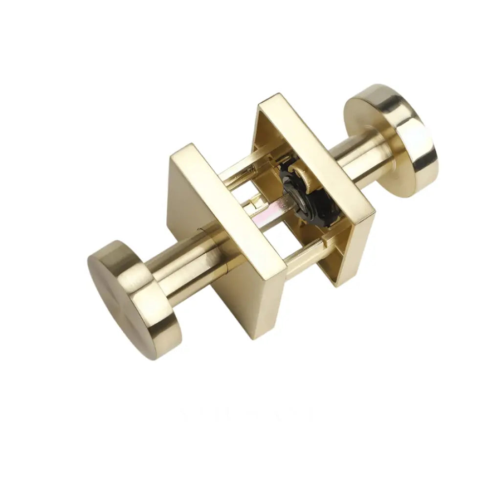 Brik Handle and Lock - W2.2’’(5.5cm) x H2.6’’(6.5cm) / Passage Lock / Gold