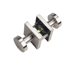 Brik Handle and Lock - W2.2’’(5.5cm) x H2.6’’(6.5cm) / Passage Lock / Silver