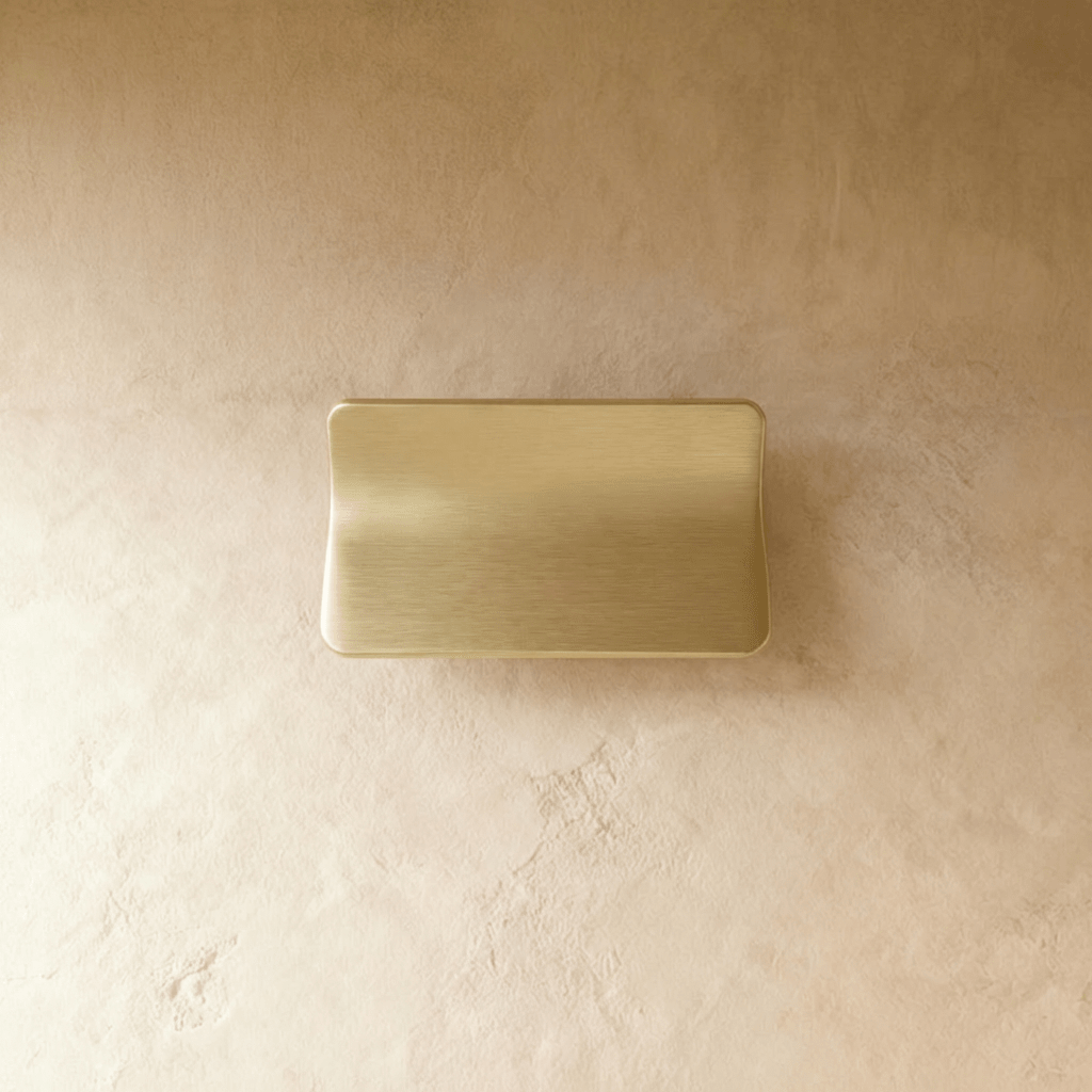 Curved Drawer Pull Handles, Minimalist Kitchen & Wardrobe Hardware, Vintage Brass Gold & Nickel Tones, Set of 2, 1.6-7.8in