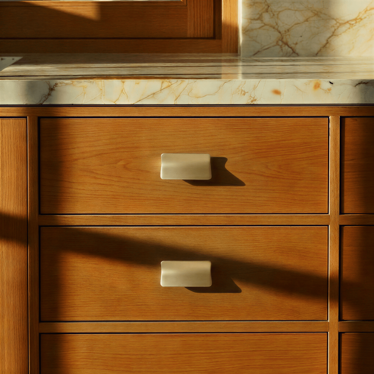 Curved Drawer Pull Handles, Minimalist Kitchen & Wardrobe Hardware, Vintage Brass Gold & Nickel Tones, Set of 2, 1.6-7.8in