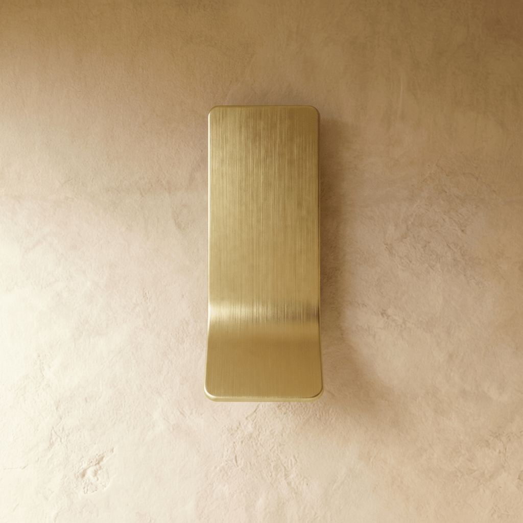 Curved Drawer Pull Handles, Minimalist Kitchen & Wardrobe Hardware, Vintage Brass Gold & Nickel Tones, Set of 2, 1.6-7.8in