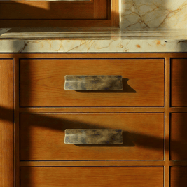 Curved Drawer Pull Handles, Minimalist Kitchen & Wardrobe Hardware, Vintage Brass Gold & Nickel Tones, Set of 2, 1.6-7.8in