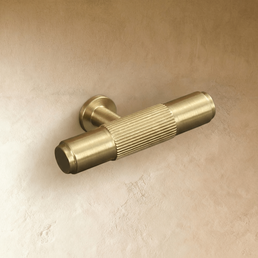 Ergonomic Cabinet Knobs & Drawer Pull Bars, Contemporary Kitchen & Wardrobe Hardware, Brass Bronze & Grey Tones, Set of 2, 0.7-12.6in